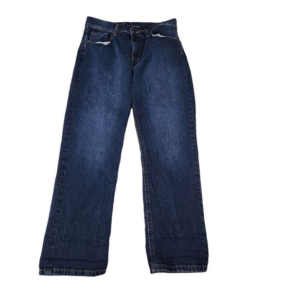 Mott & Bow Jeans Womens 30 x 28 Blue Denim Boyfriend Dark Wash Stretch - Picture 1 of 9